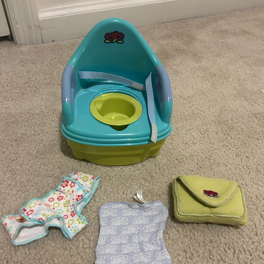 American Girl Bitty Baby twins training potty seat